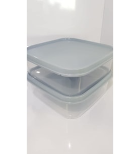 Sızdırmaz, Kilitli Kapaklı, Çok Renkli, Hava Geçiirmez, Kuru Gıda, Çerez, Plastik, Saklama Kabı Seti, (Gri 2'li)