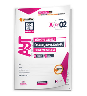 2026 AYT ÖSYM Tüm Arşivi Karma Kara Kutu Çıkmış Soru Türkiye Geneli D. Çözümlü Deneme 10/2.Kitapçık