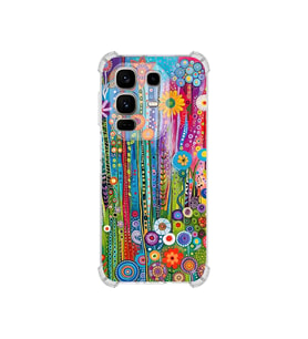 PrintiFy İnfinix Note 50 Pro ile Uyumlu Düşlerin Dansı Serisi Folklorik Bahçe Tasarımlı Uv Baskılı Köşe Korumalı Antişok Kılıf