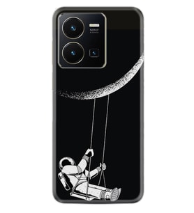 Vivo Y35 Kılıf Resimli Desenli Silikon Platinium Series Astronot 519