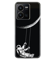 Vivo Y35 Kılıf Resimli Desenli Silikon Platinium Series Astronot 519