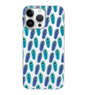 PrintiFy Apple  iPhone 14 Pro ile Uyumlu 1mm Slim Fit Nazar Boncuğu 4 Baskılı Şeffaf  Kılıf