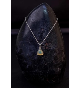 Opal Taşı Kolye (925 Ayar Gümüş Aparat ve Zincirli) (Karışık)