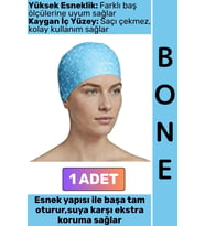 #Bone Konforlu Esnek Yumuşak Havuz Deniz Yüzme Kaygan İç Yüzey Çok Şık Kulağa Su Geçirmez Saç Bonesi