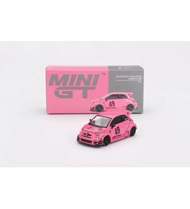 Mini GT 851 ABARTH 595 LB-WORKS x Abas Works Pembe 1/64 Model Araba