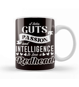 Passion Intelligence Love Ginger Redhead Red Orange Haired Kupa Bardak Porselen