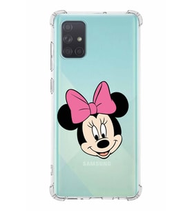 Samsung Galaxy A71  Köşe Korumalı Antişok Kapak Minnie Mouse Tasarımlı Şeffaf  Kılıf