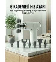 Profesyonel Kas Gevşetici Masaj Tabancası 8 Değiştirilebilir Başlıklı Kablosuz Masaj Cihazı