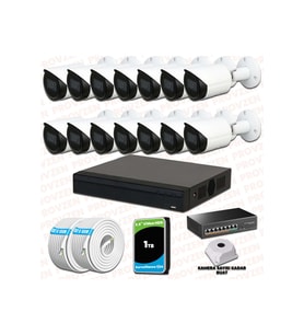 Provzen Dahua 14 Kameralı IP 1080P Gece Görüşlü Güvenlik Kamerası