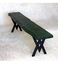 Doğal Ağaç Masif Bank Bench 180 cm( Metal Ayak )