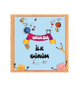 Okulumda İlk Günüm Temalı Fotoğraf Panosu Branda 100x100