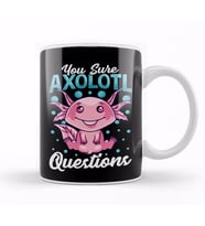 Funny You Sure Axolotl Questions Walking Fish Pun Kupa Bardak Porselen