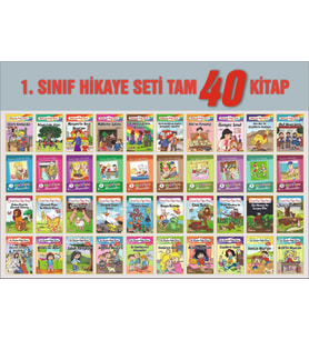 Ata 1.Sınıf Hikaye Seti (40 Kitap) (Beyaz)