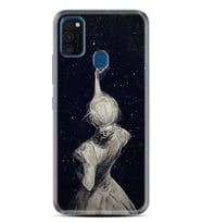 Samsung M21 M22 M23 M30 M31S M32 Kılıf Desenli Silikon Star Woman 1332