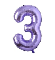 Mor Renk 3 Rakam Folyo Balon 100 cm