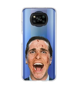 Poco X3 PRO / X3 NFC Uyumlu American Psycho Tasarımlı Şeffaf Telefon Kılıfı