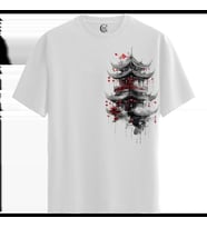 Timeless Pagoda - %100 Pamuklu Erkek Beyaz Tişört - Premium Quality (Siyah - Beyaz)