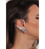 Kadın Antik Gümüş Kaplama Çivili Model Ear Cuff Sağ Kulak Yarasa Küpe