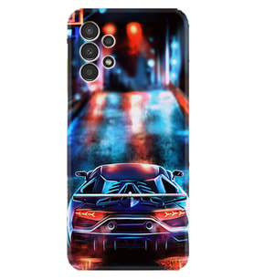 Samsung Galaxy M14 Kılıf Silikon Desen Özel Seri Neon Cars 1724