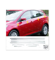 Ford Focus 3 Krom Cam Çıtası 8 Parça 2010-2018 Paslanmaz Çelik (Sedan)