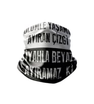 Motobir Baf-Bandana Siyah Beyaz Taraftar Marş (Renksiz)
