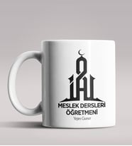 Kişiye Özel Meslek Dersleri Öğretmeni Tasarımlı Beyaz Renk Kupa 2