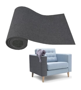 Beylini Kedi Tırmalama Halısı Yapışkanlı Her Yüzeye Uygulanabilir Kesilebilir Mobilya Koruyucu Mat (40X50) (Antrasit)