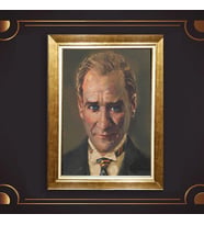 Özel Seri Paspartulu Çerçeveli Atatürk Tablo l638 (Gold)