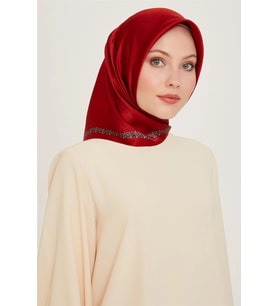 DJ SAF İPEK EŞARP 9260D (S) ( SURA) (Kırmızı)