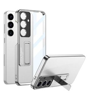 Galaxy S24 Kılıf Kamera Korumalı Şeffaf Tasarımlı Zore Lego Standlı Kapak