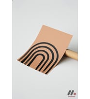 Turuncu Kemer Minimal, Çerçevesiz Yüksek Kalite Duvar Afişi - Modern Ev Dekorasyonu