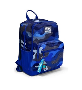 CORAL HIGH 23689 LACİVERT SAKS KAMUFLAJ DESENLİ DÖRT BÖLMELİ SIRT ÇANTASI