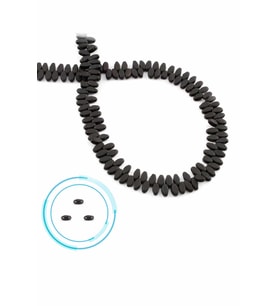 Hematit Taşı Mat Siyah 5x2mm Doğal Taş Dizi