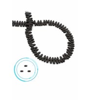 Hematit Taşı Mat Siyah 5x2mm Doğal Taş Dizi