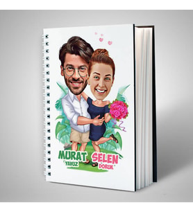 Egzotik Aşıklar Karikatürlü Sevgili Defteri