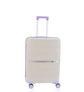 Mçs Polipropilen Valiz V366 65 CM (Beyaz-Lila)