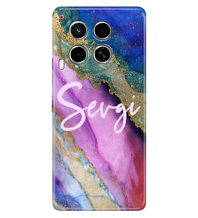 Tecno Camon 16 18 19 20 20C 30 40 Neo Pro Premier Kılıf İsim Yazılı Kişiye Özel - Model-10 (Çok Renkli)