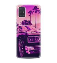 Samsung a71 A72 A73 A7 A9 2018 C7 C9 Kılıf Desenli Silikon Mor Araba 1711