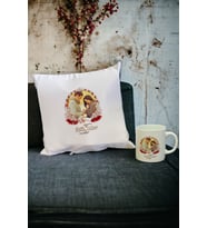 Yeni Yıl Hediyesi Fotoğraflı Kupa Bardak ve Yastık Set (Beyaz)