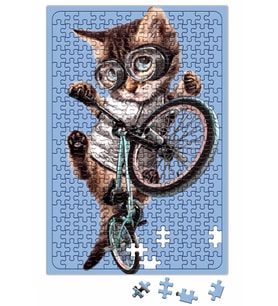 Cat Kedi Bisiklet Şov Puzzle 240 Parça Yapboz