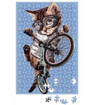 Cat Kedi Bisiklet Şov Puzzle 240 Parça Yapboz