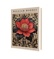 Deffter Red Flower William Morris 14X20 Çizgili Defter 64571-8