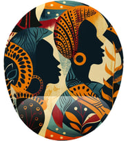 Afrikalı Kadınlar Bilek Destekli Mouse Pad