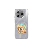 Tecno Camon 30 Pro 5G ile Uyumlu Splash Köpek Tasarımlı Şeffaf Silikon Kılıf