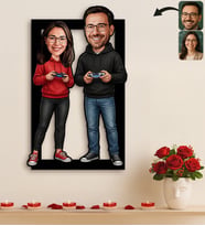 BK Gift Kişiye Özel Sevgili Karikatürlü 3D Ahşap Tablo -33, Fotoğraftan Karikatür, Sevgililer Günü Hediyesi, Ev Hediyesi