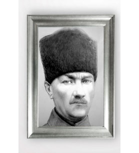 Gümüş Çerçeveli Atatürk Tablo a611