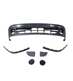 RENAULT MEGANE- 1- 99/02; ÖN TAMPON SİYAH (SİS DELİKLİ/SİS KAPAKLI/ŞOK EMİCİLİ/BANTLI) (EUROBUMP) 1442-2000 7701471765