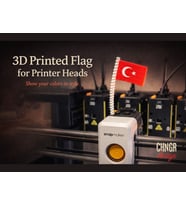 3D Yazıcı Kafası için Türk Bayrağı – Dalgalanan Montaj Aparatı - 120 MM