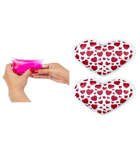 SIA 2 ADET KÜÇÜK KALPLER CEP SOBASI,EL ISITICI,SICAK SU TORBASI PVC 9cm