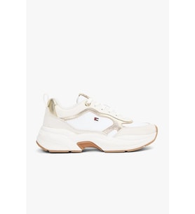 Tommy Hilfiger TH Chunky Runner Metalik Kadın Gold Sneaker FW0FW092040HU